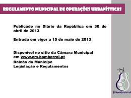regulamento municipal de operações urbanísticas