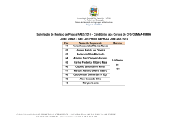 Solicitação de Revisão de Provas PAES/2014 – Candidatos