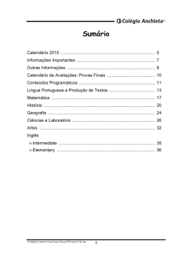 8&ordm; ano EF - Roteiro de Provas Finais e Recupera&ccedil;&atilde;o