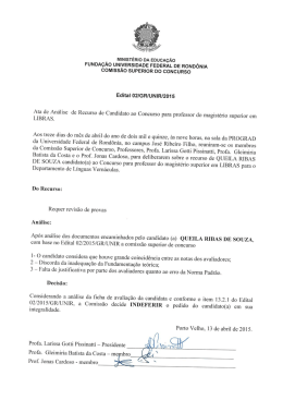 Resultado dos recursos da prova escrita