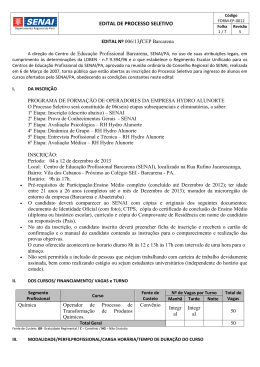 EDITAL DE PROCESSO SELETIVO