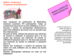 Resolu&ccedil;&atilde;o do problema