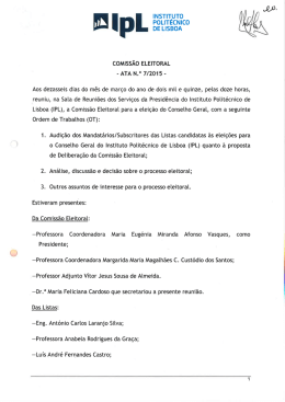 Acta n.&ordm; 7-2015 - Instituto Polit&eacute;cnico de Lisboa