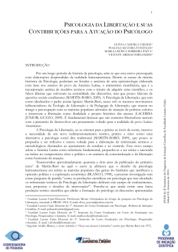 psicologia da libertação e suas contribuições para a atuação do