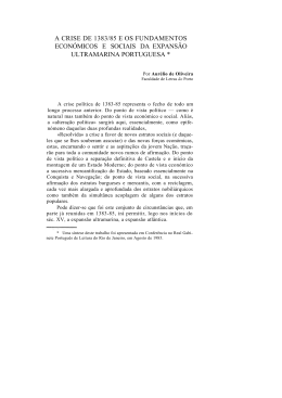 a crise de 1383/85 e os fundamentos econ&oacute;micos e sociais da