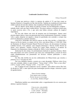 Lembrando Lincoln de Souza - IHG S&atilde;o Jo&atilde;o del-Rei