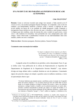 Eva no div&atilde; ou do para&iacute;so ao inferno em busca de autonomia