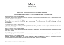 respostas aos recursos interpostos contra o gabarito preliminar