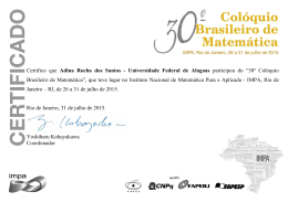 Certifico que Adina Rocha dos Santos - Universidade