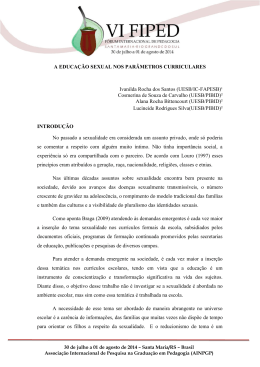 A EDUCA&Ccedil;&Atilde;O SEXUAL NOS PAR&Acirc;METROS CURRICULARES