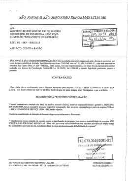 S&Atilde;O JORGE & S&Atilde; 0 JER ONIMO REFORMAS LTDA ME