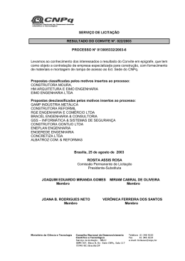 SERVI&Ccedil;O DE LICITA&Ccedil;&Atilde;O RESULTADO DO CONVITE N