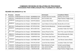COMISS&Atilde;O REVISORA DE RELATORIA DE PROCESSOS - Crea-GO