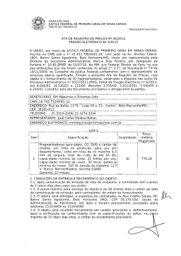 JUSTlCA FEDERAL DE PRlMElRO GRAU EM