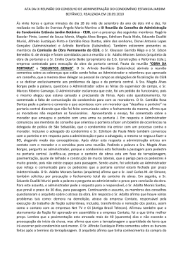 9&ordf; reuni&atilde;o do conselho de administra&ccedil;&atilde;o 28/09/2010