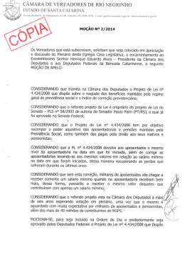 moção da câmara de vereadores de rio negrinho, lida e