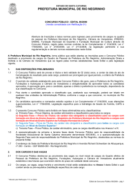 PREFEITURA MUNICIPAL DE RIO NEGRINHO