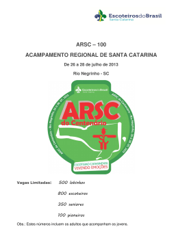 arsc &ndash; 100 acampamento regional de santa catarina