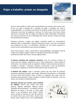 Viajar a trabalho: prazer ou desgaste - Med Rio Check-up