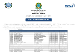 HOMOLOGA&Ccedil;&Atilde;O DE ISEN&Ccedil;&Atilde;O - NIS