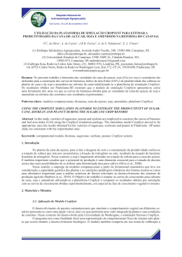 utilizA&ccedil;&atilde;o dA PlAtAFormA de SimulA&ccedil;&atilde;o croPSySt - Ainfo