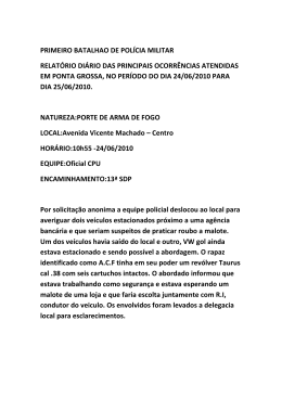 primeiro batalhao de pol&iacute;cia militar relat&oacute;rio di&aacute;rio das principais