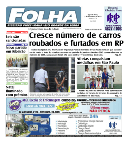 Edi&ccedil;&atilde;o: 1752 De - Folha Ribeir&atilde;o Pires