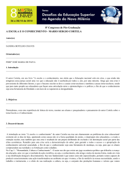 a escola e o conhecimento - mario sergio cortela