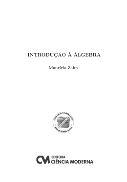 INTRODUC&cedil;&tilde;AO`A&acute;ALGEBRA