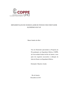 IMPLEMENTA&Ccedil;&Atilde;O DE UM REGULADOR DE TENS&Atilde;O COM