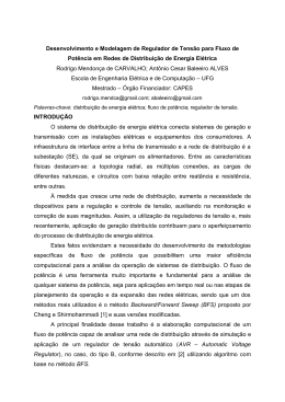 Desenvolvimento e Modelagem de Regulador de Tens&atilde;o para