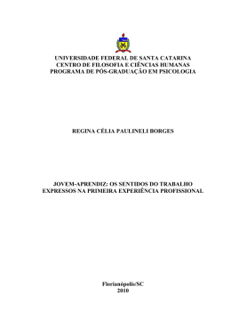 Jovem-aprendiz: os sentidos do trabalho expressos na primeira