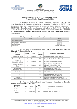 Resultado preliminar