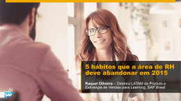 5 habitos que a &aacute;rea de RH deve abandonar em 2015