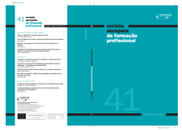 Revista Europeia de Forma&ccedil;&atilde;o Profissional 41 - Cedefop