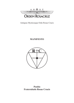 MANIFESTO Positio Fraternitatis Rosae Crucis
