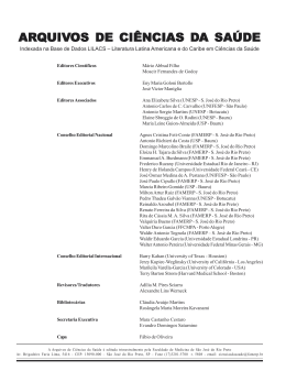 Volume 13 Supl. 2(Aprimoramento) n&ordm; 4 (out/dez 2006)