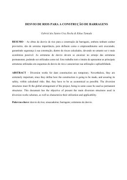 desvio de rios para a constru&ccedil;&atilde;o de barragens