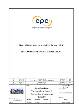 Inventario Hidreletrico Branco - Diagnostico Socioambiental