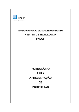 FORMUL  RIO PARA APRESENTA    O DE PROPOSTAS