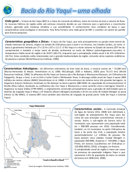 Bacia do Rio Yaqui – uma olhada