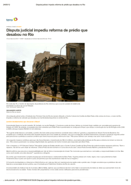 Disputa judicial impediu reforma de prédio que desabou