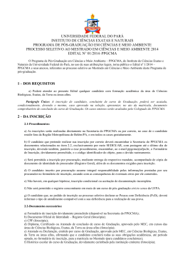 Edital 01/2014 Mestrado - PPGCMA
