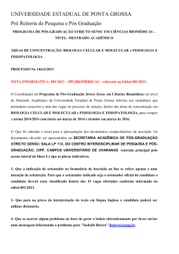 Nota Informativa 01 - Universidade Estadual de Ponta Grossa
