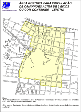 Zona de restrição de circulação - Centro Santos