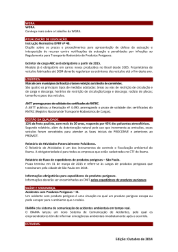 Informa&ccedil;&otilde;es obrigat&oacute;rias para expedidores de produtos