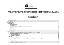 projeto pol&iacute;tico-pedag&oacute;gico institucional da uel sum&aacute;rio