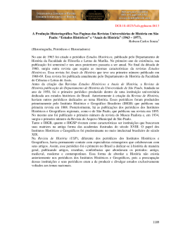 DOI:10.4025/5cih.pphuem.0613 A Produ&ccedil;&atilde;o Historiogr&aacute;fica Nas