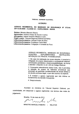 -ii 1 Relator: Ministro Marcelo Ribeiro Agravantes: Antônio Araújo de