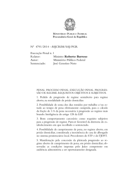 Nº 4791/2014 - ASJCRIM/SAJ/PGR Execução Penal n. 1 Relator